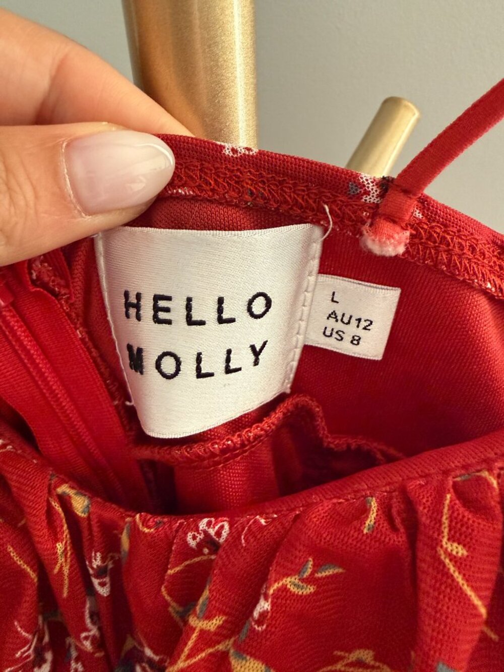 Hello Molly Red Ruched Body Con Dress - Picture 5 of 5